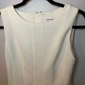 Calvin Klein Dresses | Calvin Klein Fit and Flare Dress | Color: White | Size: 2